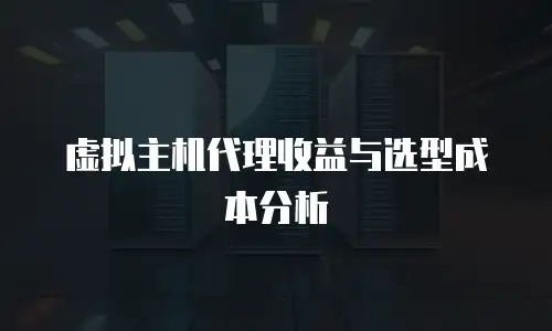虚拟主机代理收益与选型成本分析