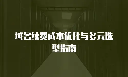 域名续费成本优化与多云选型指南