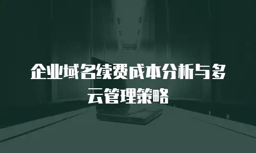 企业域名续费成本分析与多云管理策略