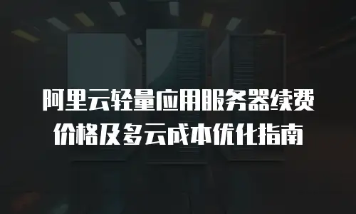 阿里云轻量应用服务器续费价格及多云成本优化指南