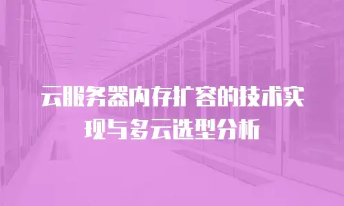 云服务器内存扩容的技术实现与多云选型分析