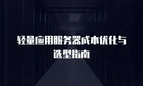 轻量应用服务器成本优化与选型指南