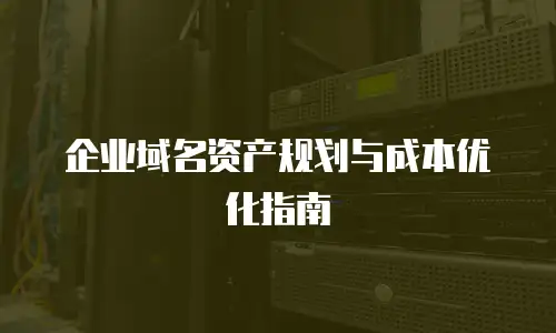 企业域名资产规划与成本优化指南