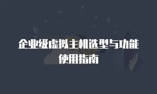 企业级虚拟主机选型与功能使用指南