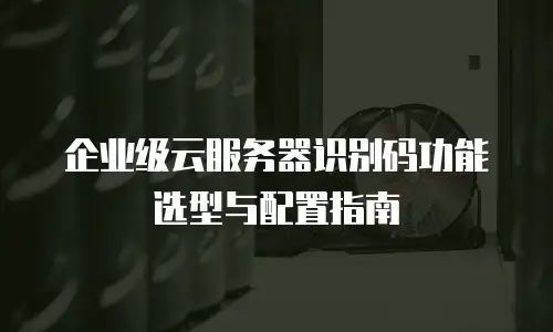 企业级云服务器识别码功能选型与配置指南