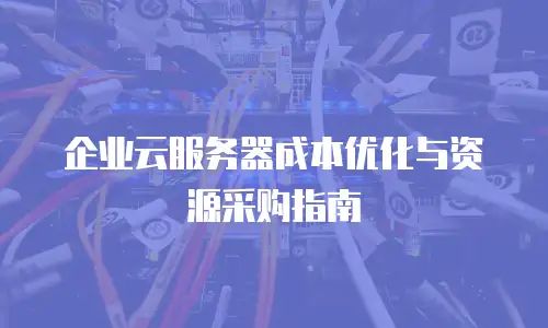 企业云服务器成本优化与资源采购指南