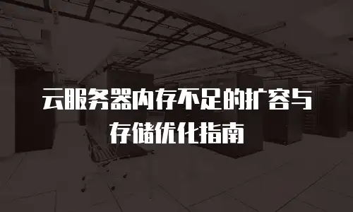 云服务器内存不足的扩容与存储优化指南