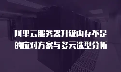 阿里云服务器升级内存不足的应对方案与多云选型分析