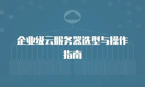 企业级云服务器选型与操作指南