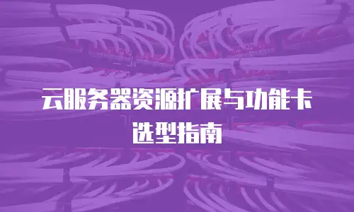 云服务器资源扩展与功能卡选型指南