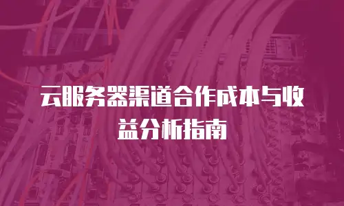 云服务器渠道合作成本与收益分析指南
