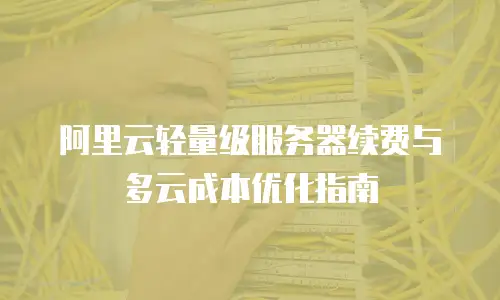 阿里云轻量级服务器续费与多云成本优化指南