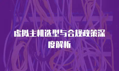 虚拟主机选型与合规政策深度解析