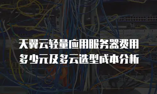 天翼云轻量应用服务器费用多少元及多云选型成本分析