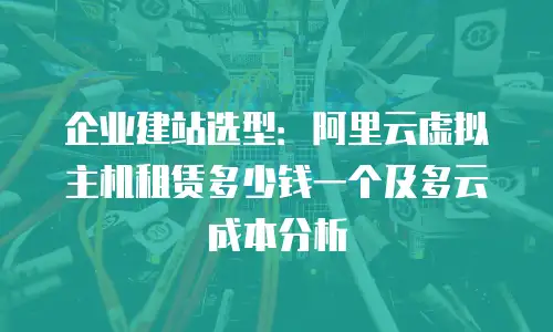 企业建站选型：阿里云虚拟主机租赁多少钱一个及多云成本分析