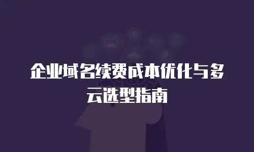 企业域名续费成本优化与多云选型指南