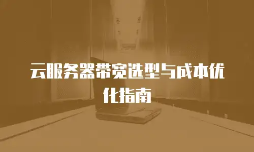云服务器带宽选型与成本优化指南