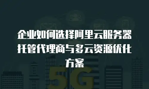 企业如何选择阿里云服务器托管代理商与多云资源优化方案