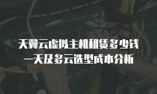 天翼云虚拟主机租赁多少钱一天及多云选型成本分析