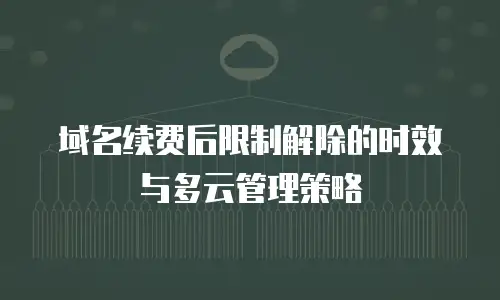 域名续费后限制解除的时效与多云管理策略