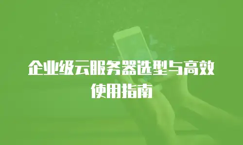 企业级云服务器选型与高效使用指南