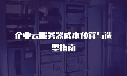 企业云服务器成本预算与选型指南