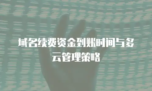 域名续费资金到账时间与多云管理策略