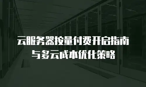 云服务器按量付费开启指南与多云成本优化策略