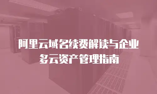 阿里云域名续费解读与企业多云资产管理指南