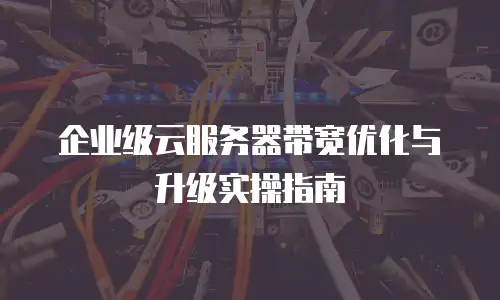 企业级云服务器带宽优化与升级实操指南