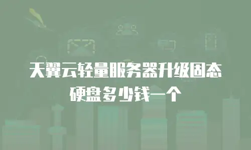 天翼云轻量服务器升级固态硬盘多少钱一个
