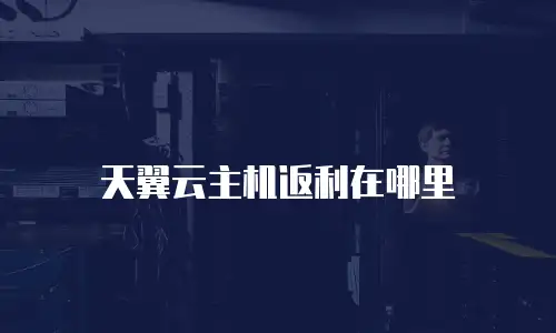 天翼云主机返利在哪里