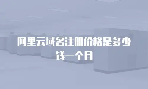 阿里云域名注册价格是多少钱一个月
