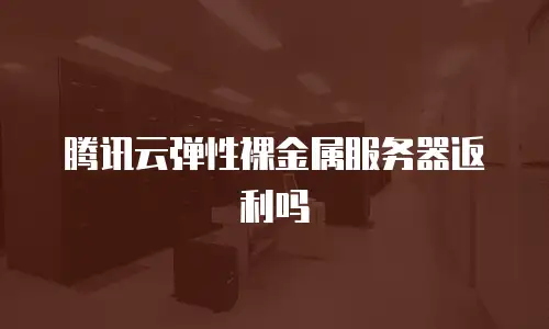 腾讯云弹性裸金属服务器返利吗