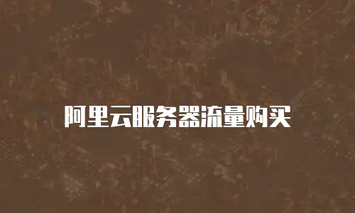 阿里云服务器流量购买