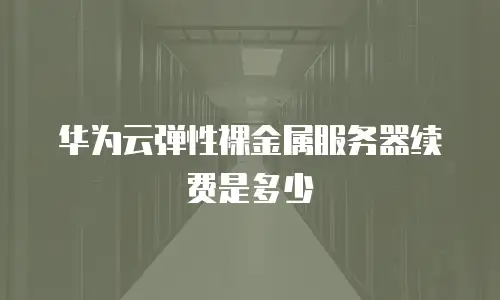 华为云弹性裸金属服务器续费是多少
