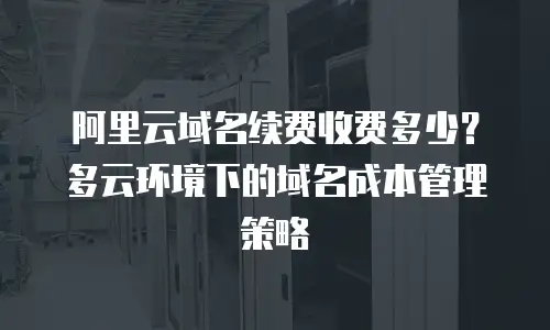 阿里云域名续费收费多少？多云环境下的域名成本管理策略
