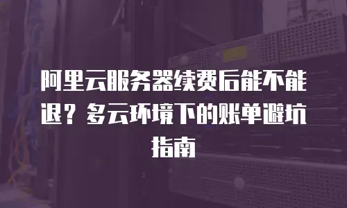 阿里云服务器续费后能不能退？多云环境下的账单避坑指南