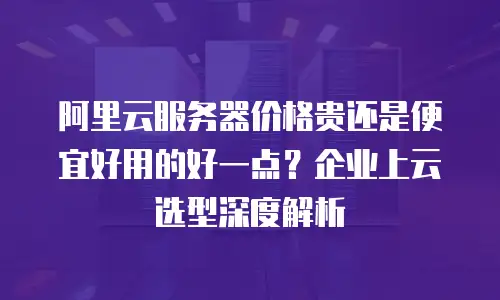 阿里云服务器价格贵还是便宜好用的好一点？企业上云选型深度解析