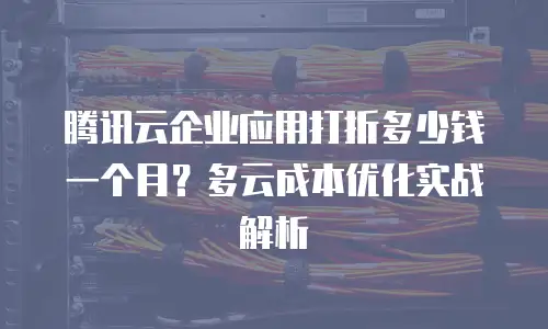 腾讯云企业应用打折多少钱一个月？多云成本优化实战解析