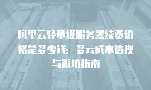 阿里云轻量级服务器续费价格是多少钱：多云成本透视与避坑指南