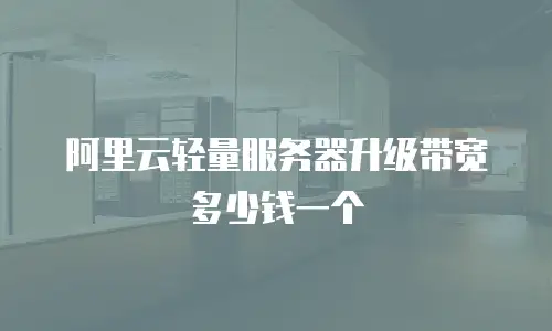阿里云轻量服务器升级带宽多少钱一个