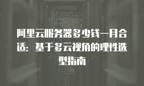 阿里云服务器多少钱一月合适：基于多云视角的理性选型指南