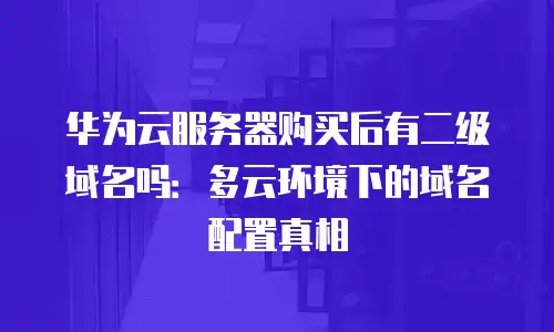 华为云服务器购买后有二级域名吗：多云环境下的域名配置真相