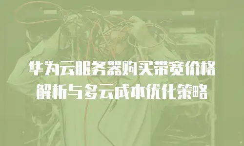 华为云服务器购买带宽价格解析与多云成本优化策略