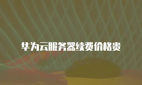 华为云服务器续费价格贵