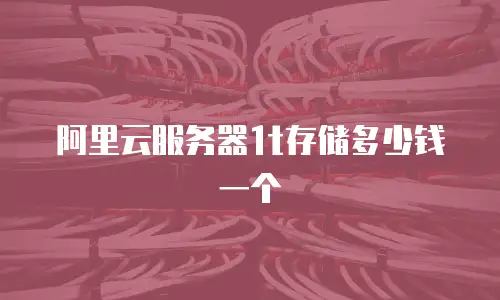 阿里云服务器1t存储多少钱一个