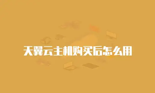 天翼云主机购买后怎么用