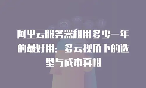 阿里云服务器租用多少一年的最好用：多云视角下的选型与成本真相