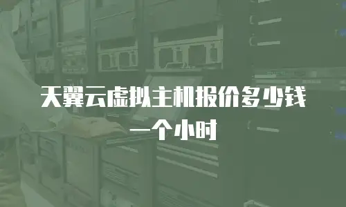 天翼云虚拟主机报价多少钱一个小时